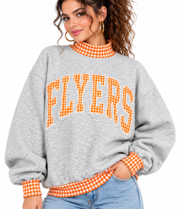 Sweat-shirt oversize à col montant pour femme, avec logo personnalisé brodé ou appliqué, en molleton 100% coton, vente en gros - Product Image 4