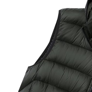 Gilet matelassé Montane pour homme, noir, à capuche, sans manches, coupe-vent, décontracté, vêtement d'extérieur d'hiver, fermeture éclair, couleur unie - Product Image 3