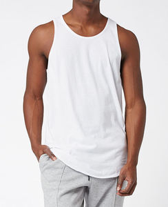 Débardeur en coton blanc pour homme, col rond, couleur unie, décontracté, tricoté, sans manches - Product Image 4