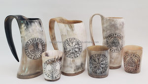 Tasses en corne faites à la main Tasses en corne de buffle naturelle pour la bière Tasse en corne de l'Inde - Product Image 4