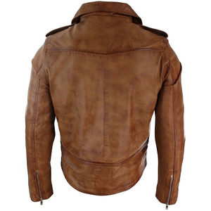 แจ็คเก็ตมอเตอร์ไซค์หนังแท้คุณภาพสูงสุด แจ็คเก็ตขี่มอเตอร์ไซค์แบบคลาสสิก พร้อมอุปกรณ์ป้องกัน เสื้อโค้ทหนังสำหรับขี่มอเตอร์ไซค์ - Product Image 2