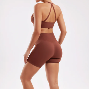 ชุดออกกำลังกายโยคะฟิตเนส 2 ชิ้นสำหรับผู้หญิง ไซส์พลัส ผ้าลูกฟูกไร้รอยต่อ ระบายอากาศได้ดี แต่งลูกไม้ รุ่น 2026 - Product Image 4