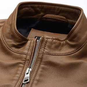 Chaqueta de Motocicleta para Hombre, Chaqueta de Cuero de Fábrica, Chaqueta de Cuero de Talla Grande para Hombre, para Uso en Exteriores en Invierno, con Etiqueta Privada Personalizada - Product Image 6
