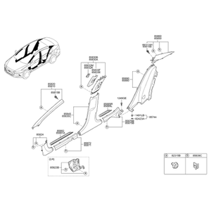 Pièces et accessoires automobiles et camionnettes neuves Elantra, côté gauche 85873F2000TRY - Product Image 2