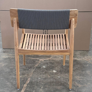 Silla de Jardín de Diseño Clásico para Decoración de Muebles de Hotel con Estructura Resistente de Madera de Teca - Product Image 5