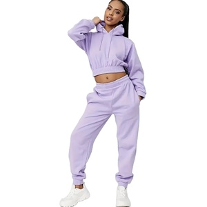 Conjunto de chándal y sudadera con capucha y pantalones de chándal apilados con logotipo personalizado, conjunto de chándal para mujer, conjunto de 2 piezas para mujer, primavera 2025 - Product Image 5