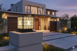 Lámpara de Poste Decorativa para Exteriores, 3500K Blanco Cálido, Impermeable, para Jardín, Villa, Hotel, Iluminación Moderna, 200 - Product Image 4