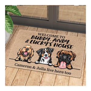 Alfombrillas de fibra de coco con mechones de PVC natural personalizadas de 45x75 cm lavables con diseños impresos para uso doméstico y comercial - Product Image 5