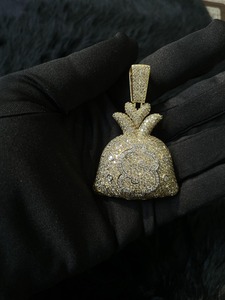 Colgante de Moissanita con Diseño Personalizado Más Vendido, Chapado en Oro, Accesorios de Moda para Uso Diario de Chicas - Product Image 3