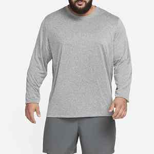 เสื้อยืดออกกำลังกายผ้าฝ้ายถัก 100% ระบายอากาศ ป้องกันรังสียูวี ทรงเข้ารูป แขนยาวรัดรูป สำหรับออกกำลังกายในยิม - Product Image 3