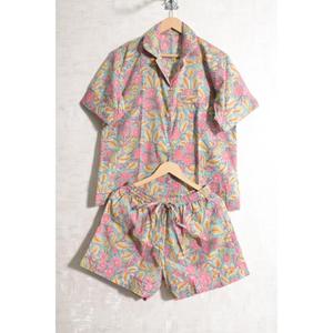 Conjunto de Pijama Corto de Algodón Estampado para Mujer, Ropa de Dormir Informal, Ligera, Conjunto Coordinado - Product Image 1