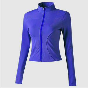 Women's <b>Yoga</b> <b>Jackets</b> Custom Logo Front Breathable Quick Dry Spandex/Nylon Outdoor Wind Breaker for Sports Gym <b>Yoga</b> Custom Colors - Product Image 6