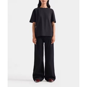Custom Black Oversize Blank Plain <b>White</b> Lose Fitting Crop Top t Shirts Athletic Spandex Breathable Gym Cropped Tee <b>Tshirt</b> Women - Product Image 6