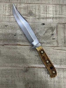 Cuchillo Bowie Puma para Caza, Hoja de Acero Inoxidable con Punta Clip, Mango de Hueso, Funda de Cuero, Uso en Exteriores, Hecho a Mano, Grado Industrial OEM - Product Image 4