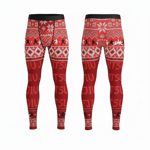 Breathable Full Length Customized Compression Leggings Thermal Base Layer Sports Running Fitness All Over Printed Design Pants - Product Image 5