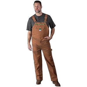 Salopette Duck pour homme Pecan 36x30 pouces Vêtements de travail confortables et durables Toutes saisons avec bretelles réglables Plusieurs poches - Product Image 1