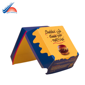 กล่องเบอร์เกอร์บรรจุภัณฑ์อาหารจานด่วน | กล่องอาหารกระดาษลูกฟูก - Product Image 3