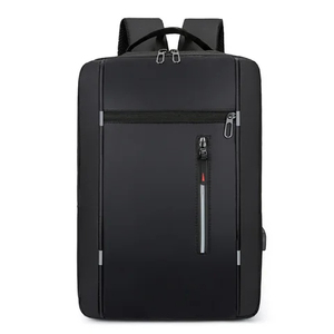 Nylon <b>Backpack</b> With Adjustable <b>Strap</b> Zipper Closure 20-30L Capacity Unisex Casual Daily Use Solid Color Durable Design - Product Image 2