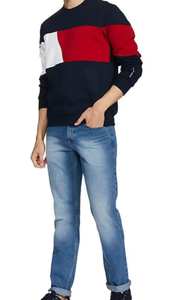 Sweat-shirt à manches longues en coton 100% personnalisé pour homme, taille sur mesure, blocs de couleur, logo personnalisé, respectueux de l'environnement - Product Image 2