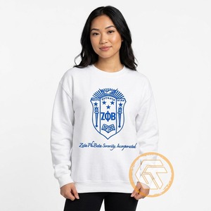 Sudadera de Forro Polar Bordada con Cuello Redondo y Corte Regular para Mujer, Personalizada al por Mayor, de la Hermandad Zeta Phi Beta, GREEK TREASURES - Product Image 2