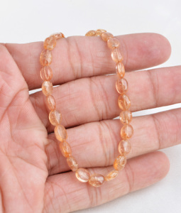 Topaze impériale naturelle, perles ovales de 10 pouces, forme naturelle, pour la fabrication de bijoux fins, pierre précieuse - Product Image 4