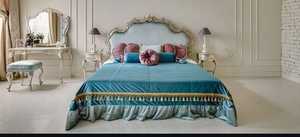 French Style Hand Carved <b>Double</b> <b>Bed</b> Solid Wood European Bedroom <b>Bed</b> Master Bedroom Furniture For Home Wedding Villa Use - Product Image 1