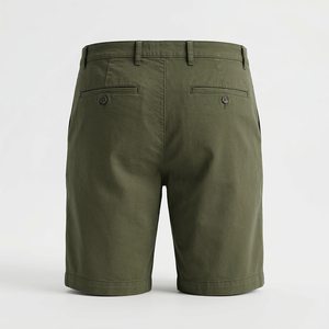 Shorts Bermuda Décontractés en Twill pour Hommes, Coton Uni Extensible et Confortable pour l'Été, Écologiques, Marque Privée, Vente en Gros Disponible - Product Image 2