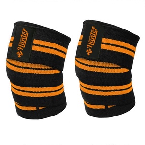 Professional Knee Wraps for Gym Weightlifting & Powerlifting Elastic <b>Compression</b> Adjustable Knee Support Custom Logo Knee Wraps - Product Image 3