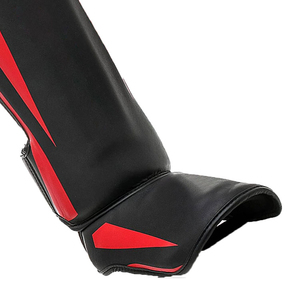 <b>Football</b> Shin Guard Secure Adjustable Band Soft <b>Foam</b> Cushioning Durable Lightweight Flexible Outer Protection PU Leather Fortleo - Product Image 5