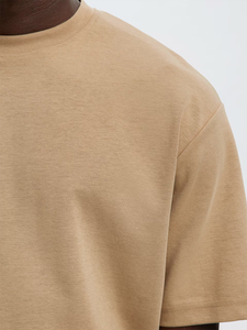 เสื้อยืดโอเวอร์ไซส์ผู้ชาย สีพื้น ผ้าฝ้าย คอกลม แขนสั้น สไตล์ลำลอง สตรีทแวร์ ทรงพอดีตัว ผ้าเจอร์ซีย์ถัก - Product Image 6