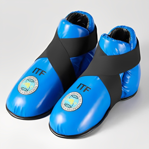 Chaussures de protection rembourrées unisexes pour le Taekwondo ITF avec bandes élastiques ajustables pour le sport - Product Image 4
