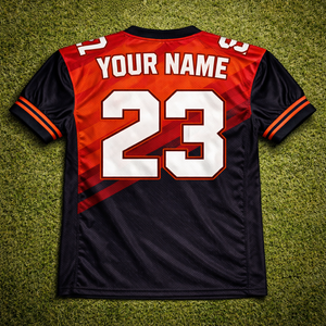 ผู้ผลิตเสื้ออเมริกันฟุตบอลแบบ OEM ตามสั่ง แห้งเร็ว ระบายอากาศได้ดี ซับเหงื่อ 100% โพลีเอสเตอร์ พิมพ์ลายชื่อผู้เล่นแบบ Sublimation - Product Image 2