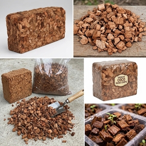 High Quality 5Kg Triple-Washed Natural Brown Coconut Husk Coir Chips Blocks Hydroponic Horticulture Use Pallet Packed 5+ shelf - Product Image 6