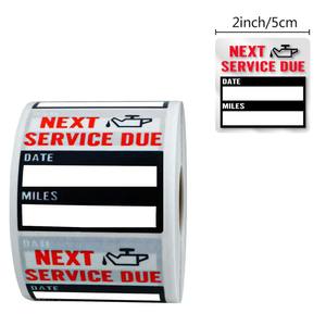 150 Etiquetas Rectangulares Transparentes para Automóviles, Recordatorio de Servicio de <span class=keywords><strong>Cambio</strong></span> de Aceite, Vencimiento de Servicio - Product Image 1