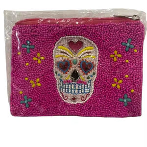 Monedero Artesanal de Cuentas Bordadas con Patrón de Dibujos Animados, para Uso Diario, Diseño de Sirena, Color Azul Celeste, Hecho a Mano en India, para Mujeres y Niñas - Product Image 5