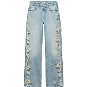 High Quality Women Vintage Natural Denim Skirt Regular Fit Heavy Wash - Product Image 3