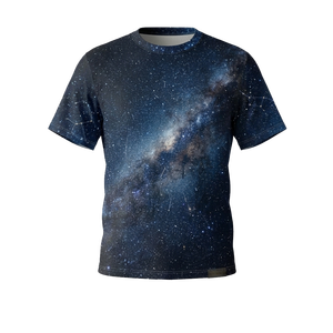 เสื้อยืดคอกลมแขนสั้นทรงปกติ พิมพ์ลายกาแล็กซี่แบบซับลิเมชั่น น้ำหนักเบา สวมใส่สบาย ผลิตจากโพลีเอสเตอร์ 210 กรัม สำหรับผู้ชาย - Product Image 3