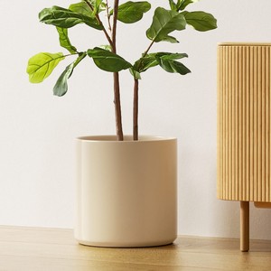 Maceta Cilíndrica de Madera de Pino y Fresno Hecha a Mano, Venta al Por Mayor |   Maceta Minimalista de Color Rubio Pálido Natural - Product Image 1