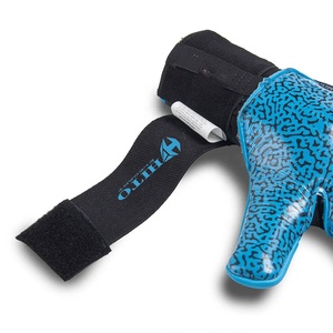 Gants de gardien de but en promotion, professionnels, avec injecteur de silicone pour le dos de la main et sangle élastique en quartz sur la paume, qualité supérieure. - Product Image 5