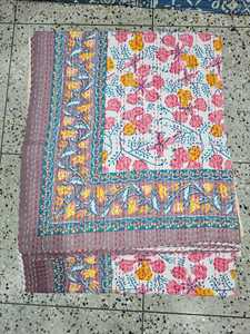 Couvre-lit en coton Kantha fait main – Fournisseur, grossiste et exportateur de textiles de maison haut de gamme pour la vente au détail, l'hôtellerie et l'exportation en ligne - Product Image 2