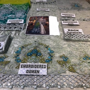 Última colección de 2021, vestidos de novia paquistaníes, ropa de fiesta bordada india, trajes modernos de algodón y seda, modelo elegante Salwar - Product Image 2