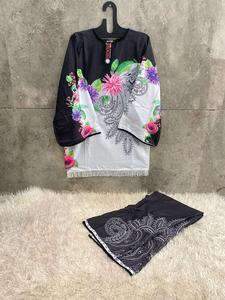 Trending Printed Shalwar Kameez con acabado de algodón importado Disponible en tallas y 1: 1 - Product Image 3