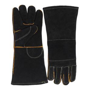 Custom 14 Inch Split Cowhide Leather Welding Gloves with Cotton Liner Heat Resistant Flame Resistant Safety PPE Work Gloves - Product Image 4