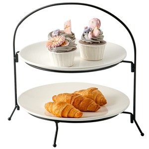 Soporte de Metal Decorativo de Dos Niveles para Pasteles, Soporte para Cupcakes, Plato para Servir Pasteles para Fiestas de Té - Product Image 6
