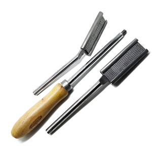 Râpe à sabots vétérinaire de haute qualité, double face, droite et coudée, pour le soin des sabots de cheval - Product Image 1