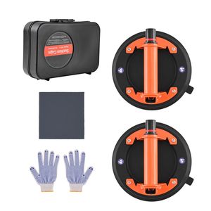 Sollevatore a ventosa per vetro da 8 pollici con manico in metallo, capacità massima di sollevamento 195 kg, strumento a ventosa per piastrelle con custodia per un utilizzo comodo - Product Image 1