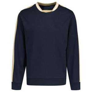 เสื้อสเวตเชิ้ตคอกลมสีกรมท่าสำหรับผู้ชาย ทรงปกติ สีพื้น แขนยาว สไตล์ลำลอง ผ้าถัก คอตตอน ใส่ได้ในฤดูใบไม้ร่วง - Product Image 1