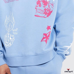 Survêtement d'hiver 100% Coton à capuche, uni, imprimé personnalisé, léger, style streetwear, design 2-en-1 réversible, haute qualité - Product Image 6