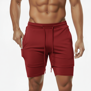 Shorts de sport pour hommes à séchage rapide, double couche, 2 en 1, personnalisables, pour l'entraînement, la course à pied et la compression – Meilleures ventes - Product Image 3