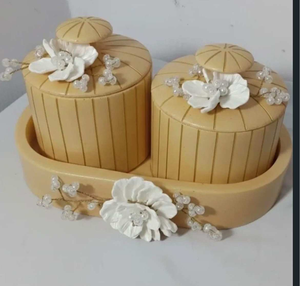 Luxurious <b>Resin</b> Dry Fruit Jars Set for Kitchen <b>Table</b> Decor 100% Handmade Eco-Friendly with Flip <b>Top</b> Lids - Product Image 2